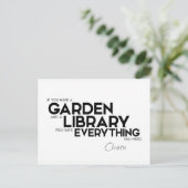 QUOTES: Cicero: Een tuin en een bibliotheek Briefkaart (Staand voorkant)