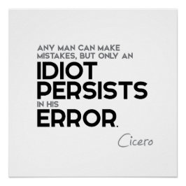 QUOTES: Cicero - Fouten maken Poster