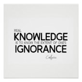 QUOTES: Confucius: echte kennis Poster (Voorkant)