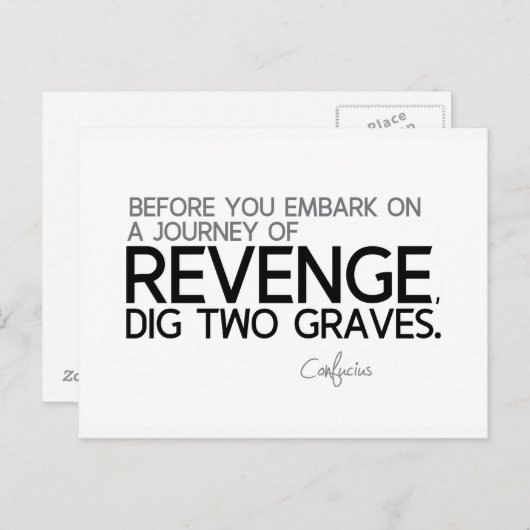 QUOTES: Confucius: Reis van wraak Briefkaart (Voorkant / Achterkant)