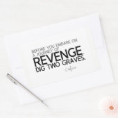 QUOTES: Confucius: Reis van wraak Rechthoekige Sticker (Envelop)