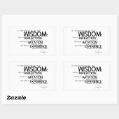 QUOTES: Confucius: Wijsheid: reflectie, imitatie Rechthoekige Sticker (Vel)