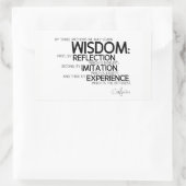 QUOTES: Confucius: Wijsheid: reflectie, imitatie Rechthoekige Sticker (Tas)
