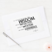 QUOTES: Confucius: Wijsheid: reflectie, imitatie Rechthoekige Sticker (Envelop)