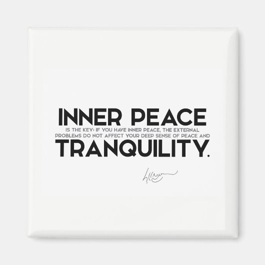 QUOTES: Dalai Lama - Innerlijke vrede is de sleute Magneet (Voorkant)
