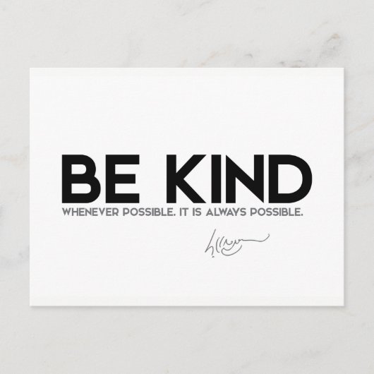 QUOTES: Dalai Lama - wees aardig Briefkaart (Voorkant)