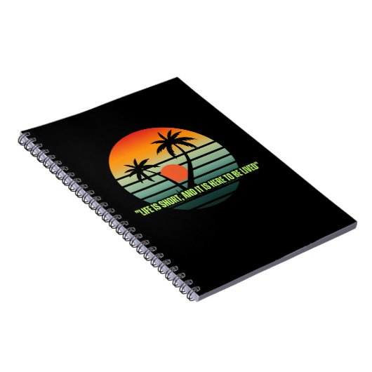 Quotes design black Notebook Notitieboek (Rechterzijde)