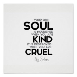 QUOTES: Koning Solomon: Je eigen ziel is gevoed Poster