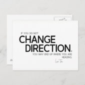 QUOTES: Lao Tzu: Verander richting Briefkaart (Voorkant / Achterkant)