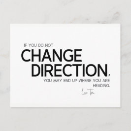 QUOTES: Lao Tzu: Verander richting Briefkaart