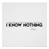 QUOTES: Plato: Ik weet niets Poster (Voorkant)