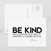 QUOTES: Plato: Wees aardig Briefkaart (Voorkant / Achterkant)