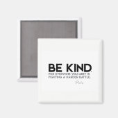 QUOTES: Plato: Wees aardig Magneet (Voorkant / Achterkant)