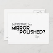 QUOTES: Rumi: Geïrriteerd door elke wrijving Briefkaart (Voorkant / Achterkant)