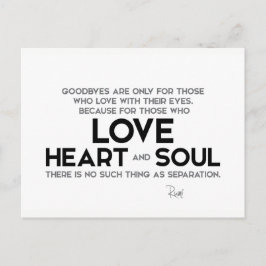 QUOTES: Rumi: Goodbyes, separatie Briefkaart