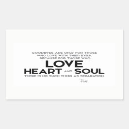 QUOTES: Rumi: Goodbyes, separatie Rechthoekige Sticker