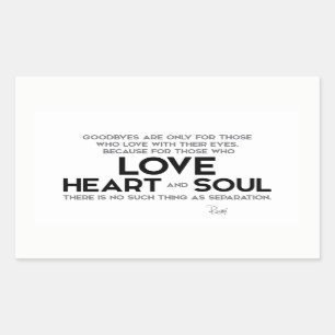 QUOTES: Rumi: Goodbyes, separatie Rechthoekige Sticker