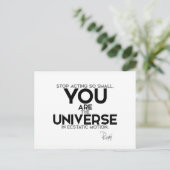 QUOTES: Rumi: Jij bent het universum Briefkaart (Staand voorkant)