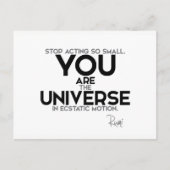 QUOTES: Rumi: Jij bent het universum Briefkaart (Voorkant)