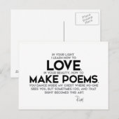 QUOTES: Rumi: Leer hoe je lief hebt Briefkaart (Voorkant / Achterkant)