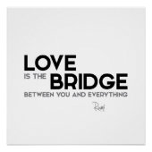 QUOTES: Rumi: Liefde is de brug Perfect Poster (Voorkant)