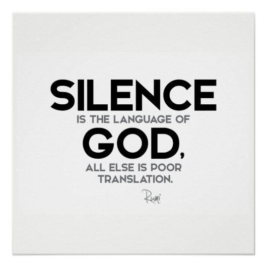 QUOTES: Rumi: Stilte: Taal van God Poster (Voorkant)