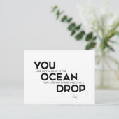 QUOTES: Rumi: U: hele oceaan Briefkaart (Staand voorkant)