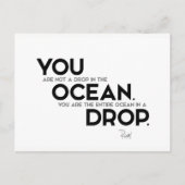 QUOTES: Rumi: U: hele oceaan Briefkaart (Voorkant)