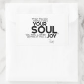 QUOTES: Rumi: Uw ziel, vreugde Rechthoekige Sticker (Tas)