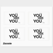 QUOTES: Rumi: Wat u zoekt Rechthoekige Sticker (Vel)