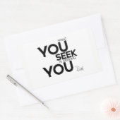 QUOTES: Rumi: Wat u zoekt Rechthoekige Sticker (Envelop)
