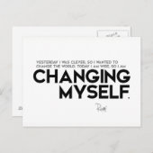 QUOTES: Rumi: Zelf veranderen Briefkaart (Voorkant / Achterkant)