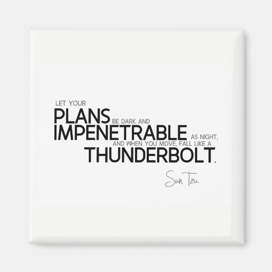 QUOTES: Sun Tzu: Donker en ondoordringbaar Magneet (Voorkant)