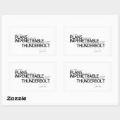 QUOTES: Sun Tzu: Donker en ondoordringbaar Rechthoekige Sticker (Vel)