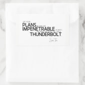 QUOTES: Sun Tzu: Donker en ondoordringbaar Rechthoekige Sticker (Tas)