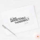 QUOTES: Sun Tzu: Donker en ondoordringbaar Rechthoekige Sticker (Envelop)