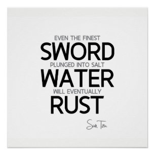QUOTES: Sun Tzu: Finste zwaard, zout water Poster
