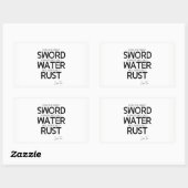 QUOTES: Sun Tzu: Finste zwaard, zout water Rechthoekige Sticker (Vel)