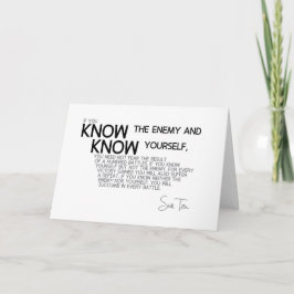 QUOTES: Sun Tzu: Ken de vijand en jezelf Kaart