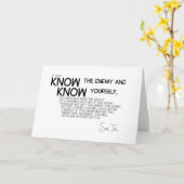 QUOTES: Sun Tzu: Ken de vijand en jezelf Kaart (Gele Bloem)