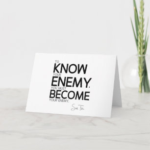 QUOTES: Sun Tzu: Ken uw vijand Kaart