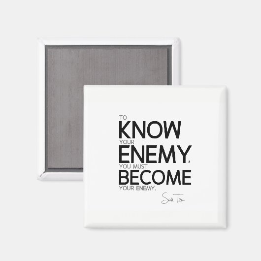 QUOTES: Sun Tzu: Ken uw vijand Magneet (Voorkant / Achterkant)