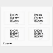 QUOTES: Sun Tzu: Ken uw vijand Rechthoekige Sticker (Vel)