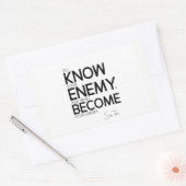 QUOTES: Sun Tzu: Ken uw vijand Rechthoekige Sticker (Envelop)