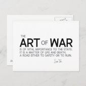 QUOTES: Sun Tzu: Kunst van oorlog, leven en dood Briefkaart (Voorkant / Achterkant)