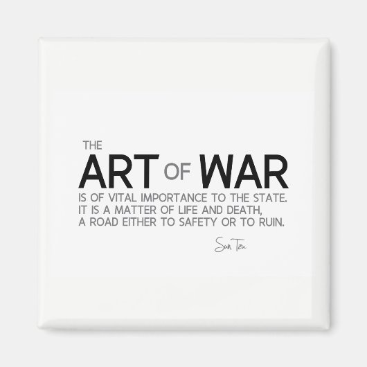 QUOTES: Sun Tzu: Kunst van oorlog, leven en dood Magneet (Voorkant)
