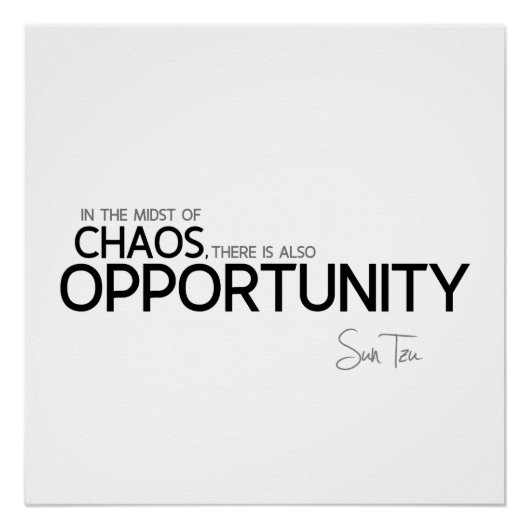 QUOTES: Sun Tzu - opportuniteit Poster (Voorkant)