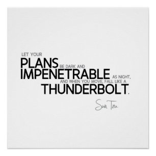 QUOTES: Sun Tzu: plannen ondoordringbaar Poster