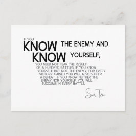 QUOTES: Sun Tzu: Supreme art of war Briefkaart