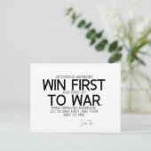 QUOTES: Sun Tzu: Win eerst en ga dan ten strijde Briefkaart (Staand voorkant)